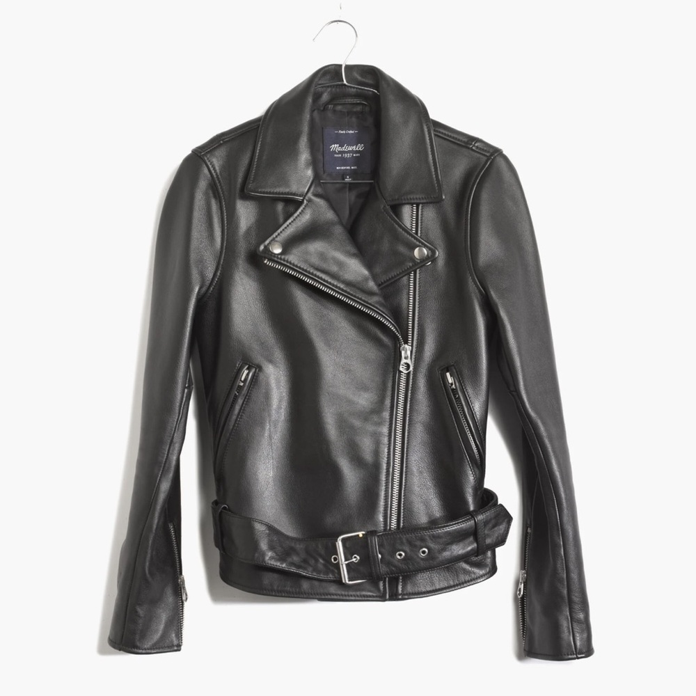 Madewell Black Leather Moto Jacket